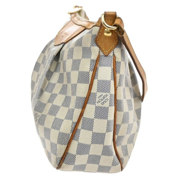LOUIS VUITTON Siracusa PM Shoulder Bag Damier Azur Leather White N41113 84AA030 - Picture 4 of 16